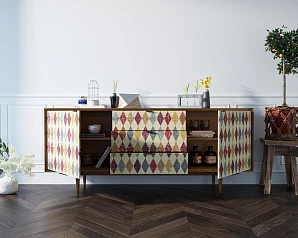 Комод "Bruni print" с тремя ящиками и дверками арт BR-03P на заказ в интернет-магазине