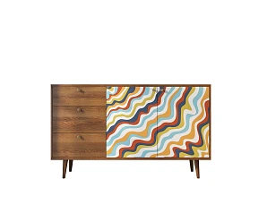 красивые Комод "Berber" с двумя дверками и ящиками 21 принт арт BB05/Print_21