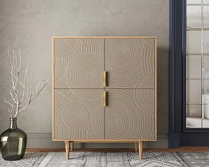 купить Большой комод с четырьмя дверками "Line" R19/beige