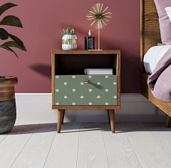 Тумбочка "Berber" с одним ящиком 12 принт арт BB06/Print_12, разноцветная на заказ