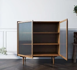 купить стильный Буфет "Bruni" с дверками и витражными стеклами арт BR60