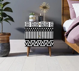 купить стильные Тумбочка "Berber" с двумя ящиками 19 принт арт BB03/Print_19, разноцветная в интернет-магазине
