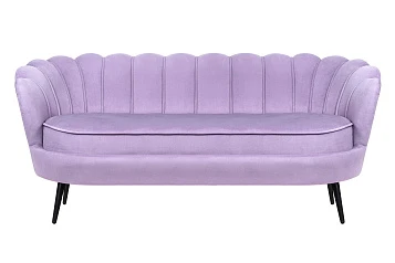 заказать Диван ракушка для гостиниц Pearl Triple Purple на черных ножках