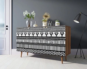 фото Комод "Berber" три дверки 19 принт арт BB01/Print_19 в интерьере