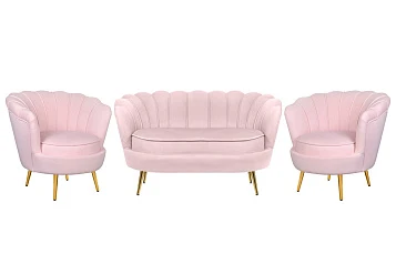 купить Комплект кресел и дивана ракушка Pearl Double Pink V2