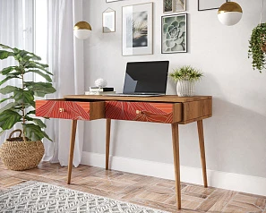 Стол рабочий "Berber" малый принт 49 арт BB32/Print_49 в интерьере