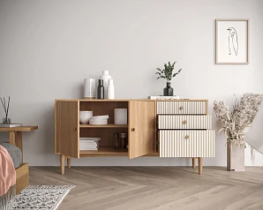 фото Комод Bubble Solid с двумя дверками и тремя ящиками арт BBL05S в интерьере