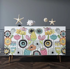 фото Комод с принтом 3 "Berber"  арт BB01/Print_03 в интерьере