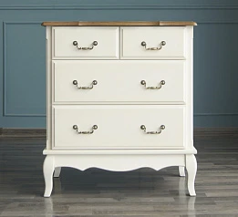 фото Бежевый комод Leontina (4 ящика) арт ST9335 в интерьере