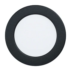 99143 Светодиодный встраиваемый светильник FUEVA 5, 5,5W (LED), ?117, ET26, 650lm, 3000K, сталь, черный/пл