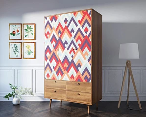купить красивый Шкаф трехстворчатый "Berber" принт 2 арт BB02/Print_02