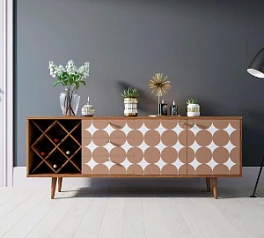 купить Комод "Berber" удлиненный с бутылочницей 17 принт арт BB15/Print_17
