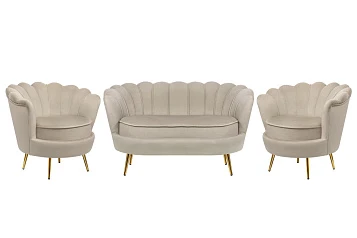 заказать Комплект кресел и дивана ракушка Pearl Double Taupe