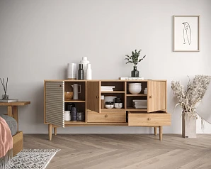 купить Комод Bubble Solid с тремя дверками и двумя ящиками арт BBL03S