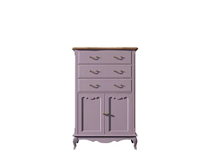 фото Комод Leontina Lavanda три ящика две дверки арт ST9354L