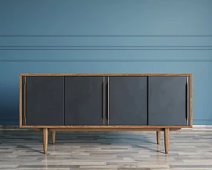 купить красивые Комод "Bruni Black" четыре дверки арт BR23Black