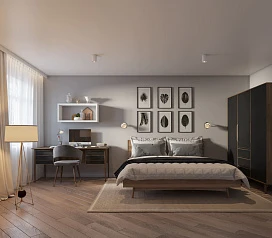 стильный Шкаф в скандинавском стиле "Bruni Black" трехстворчатый арт BR27/3Black на заказ