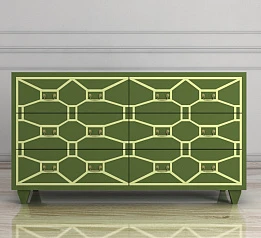 фото Зеленый комод "Emerald" 6 ящиков арт DSC348ETG