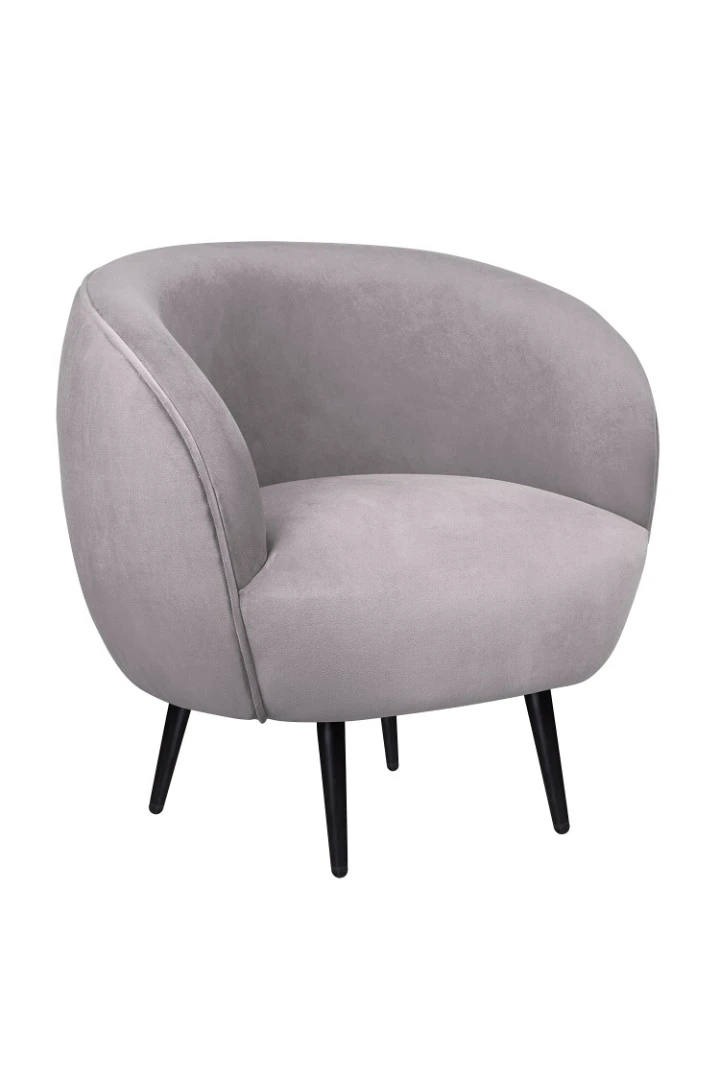 Мягкое кресло Benee Grey на черных ножках