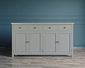 купить стильный Комод "Jules Verne" 4 ящика 4 дверки серый арт JV37ETGG в интернет-магазине