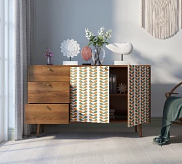 купить красивые Комод "Berber" с двумя дверками и ящиками 23 принт арт BB05/Print_23 в интернет-магазине