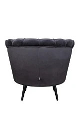 Низкое кресло ракушка Pearl черный V2