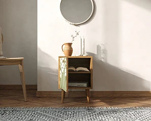 заказать Тумбочка "Berber" с дверкой 53 принт арт BB21/Print_53, разноцветная в интернет-магазине