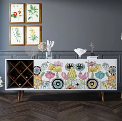 Комод "Berber" удлиненный с бутылочницей арт BB15/Print_03 в интернет-магазине