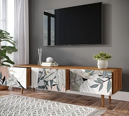 стильный Комод "Berber" с ящиками низкий под TV 50 принт арт BB19/Print_50