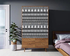 красивый Шкаф трехстворчатый "Berber" принт 19 арт BB02/Print_19 в интернет-магазине