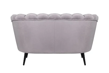 заказать Диван ракушка Pearl Double Grey на черных ножках