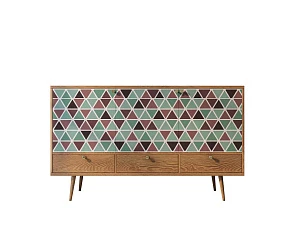 купить Комод "Berber" три дверки и три ящика 26 принт арт BB24/Print_26 в интернет-магазине