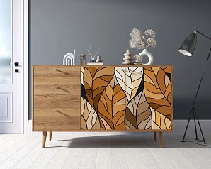 красивый Комод "Berber" с двумя дверками и ящиками 08 принт арт BB05/Print_08