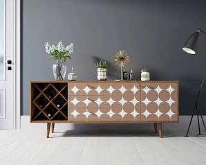 купить Комод "Berber" удлиненный с бутылочницей 17 принт арт BB15/Print_17