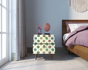 фото Тумбочка "Berber" с двумя ящиками 24 принт арт BB03/Print_24, разноцветная в интерьере