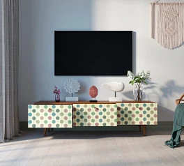 купить красивые Комод "Berber" с ящиками низкий под TV принт 24 арт BB19/Print_24