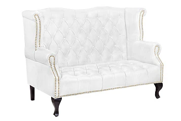 красивый Кожаный дизайнерский диван лофт Royal Sofa White на заказ