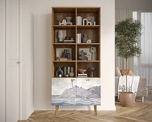 купить красивый Стеллаж на комоде "Berber" арт BB44/Print_51