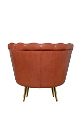 Низкое кресло ракушка Pearl Brown в интерьере