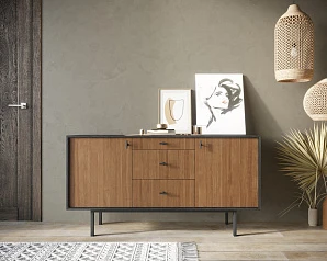 купить красивые Комод две дверки и три ящика "Emerson" арт EM08