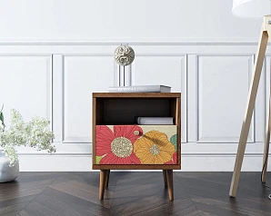 купить красивые Тумбочка "Berber" с одним ящиком 5 принт арт BB06/Print_05, разноцветная