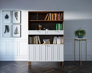 заказать Стеллаж широкий двухстворчатый "Andersen" арт AN17WH в интернет-магазине