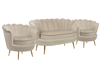 заказать Комплект кресел и дивана ракушка Pearl Double Taupe