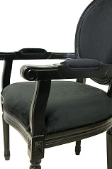 красивый Мягкий стул с подлокотниками Diella Black Velvet на заказ