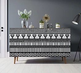 фото Комод "Berber" три дверки 19 принт арт BB01/Print_19 в интерьере