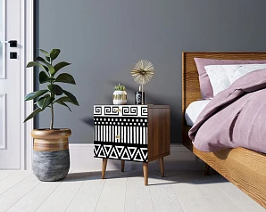 купить стильные Тумбочка "Berber" с двумя ящиками 19 принт арт BB03/Print_19, разноцветная в интернет-магазине