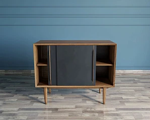 купить Комод "Bruni Black" две дверки арт BR25Black