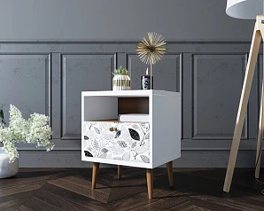 купить красивые Тумбочка "Berber" с одним ящиком 9 принт арт BB06/Print_09, разноцветная в интернет-магазине