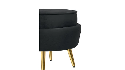 Кресло с пуфом ракушка Pearl Black