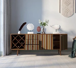 фото Комод "Berber" удлиненный с бутылочницей 20 принт арт BB15/Print_20